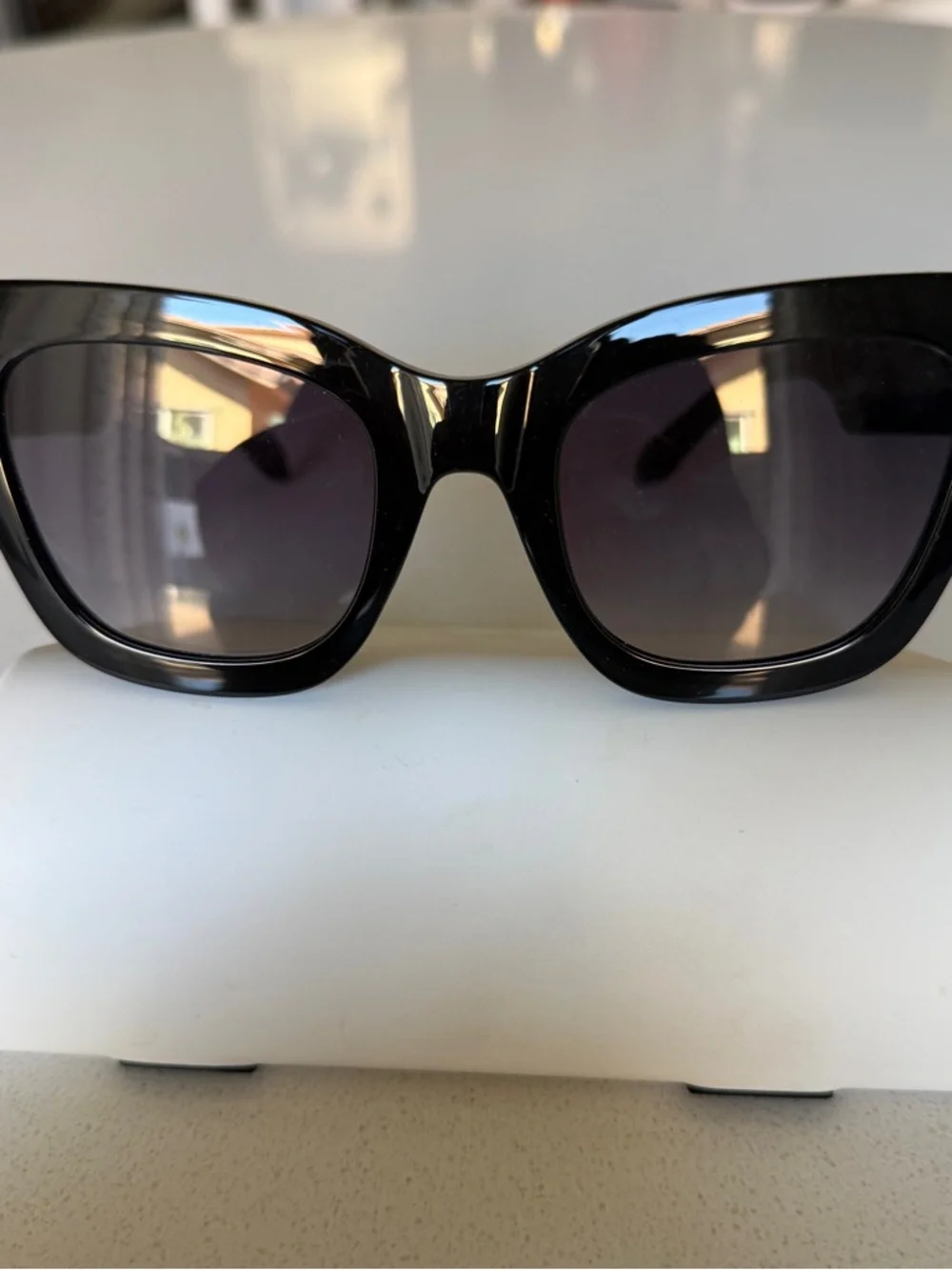 Quay Australia Black Oversized Square Sunglasses